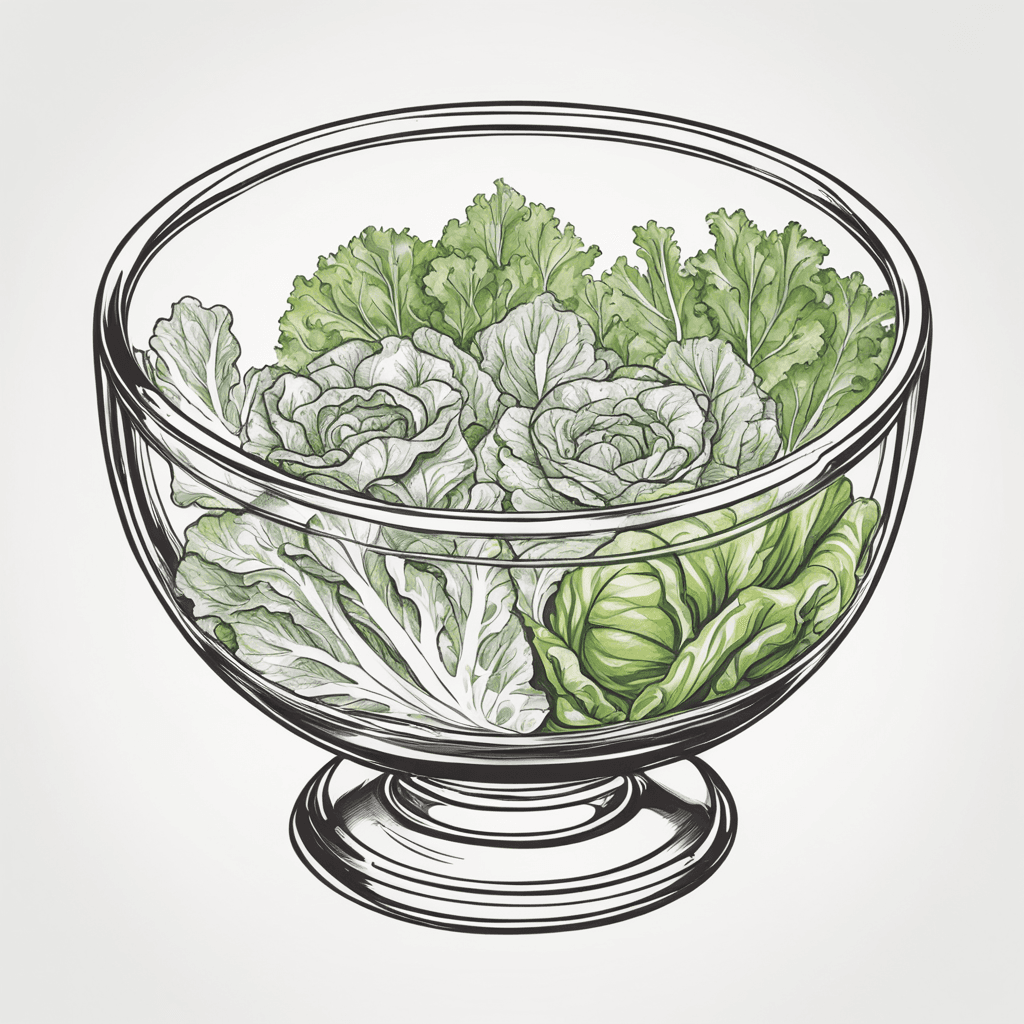 Sure! Here's the translation of your request into English:  "Please create a logo with a white background, featuring a modern design of a glass bowl filled with fresh lettuce, including Roma lettuce, lettuce, and mixed greens. It should look fresh and delicious. Incorporate a simple, stylish goat beard logo design combined with the bowl. There should also be a transparent fish tank with small red and white koi fish inside, integrated with the bowl design. The logo should have a three-dimensional feel, appear high-end, and include some decorative details, designed like an illustration."  Let me know if you'd like me to create the image!