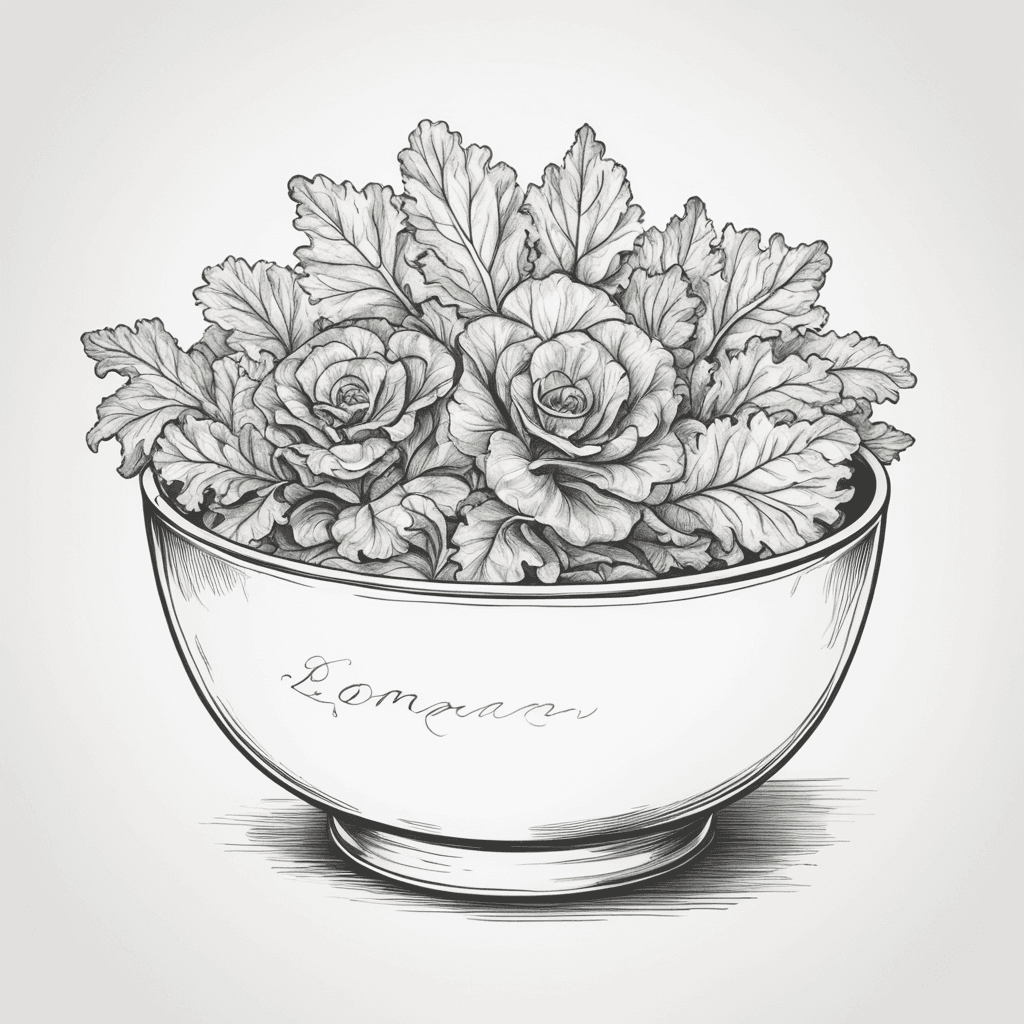 Sure! Here's the translation of your request into English:  "Please create a logo with a white background, featuring a modern design of a glass bowl filled with fresh lettuce, including Roma lettuce, lettuce, and mixed greens. It should look fresh and delicious. Incorporate a simple, stylish goat beard logo design combined with the bowl. There should also be a transparent fish tank with small red and white koi fish inside, integrated with the bowl design. The logo should have a three-dimensional feel, appear high-end, and include some decorative details, designed like an illustration."  Let me know if you'd like me to create the image!